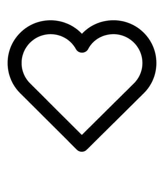 Herzform Symbol Der Liebe — Stockvektor