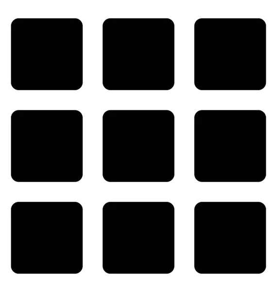 Cuadrados Con Total Nueve Número Dibujado Una Simetría Teclado Icono — Archivo Imágenes Vectoriales