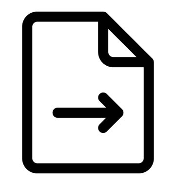 Belge rightward işaret eden ok işareti ile kavramı simge yönlendirme dosyası için