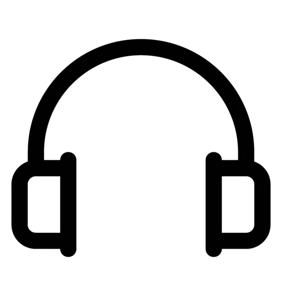 Stirnband Mit Ohrenschützer Beiden Enden Als Symbol Für Kopfhörer — Stockvektor
