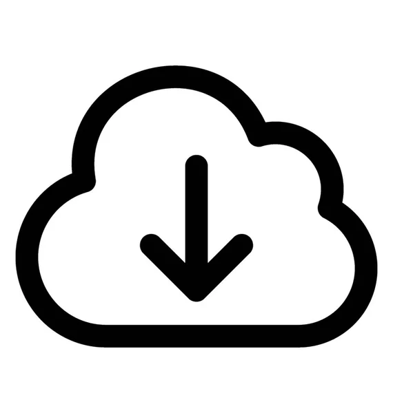 Flecha Download Backup Nuvem Mostrando Download Dados Nuvem — Vetor de Stock