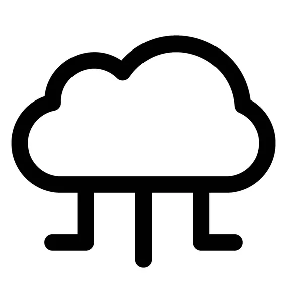 Diagramma Rete Cloud Computing — Vettoriale Stock