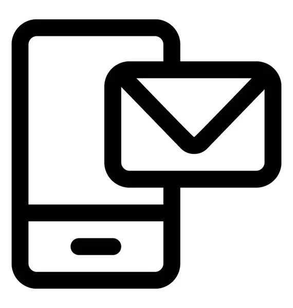 Téléphone Portable Avec Message Pop Symbolisant Sms Service Messages Courts — Image vectorielle