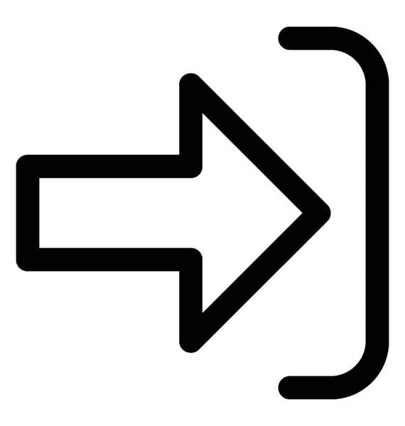 Une Flèche Indiquant Signe Déconnexion — Image vectorielle