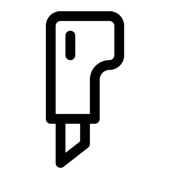 Pen Vormige Elektrische Machine Pictogram Voor Elektrische Pen — Stockvector