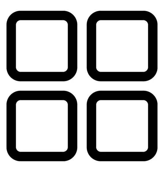 Vier Quadrate Einer Symmetrie Eine Form Für Das Gitterlayout Symbol — Stockvektor