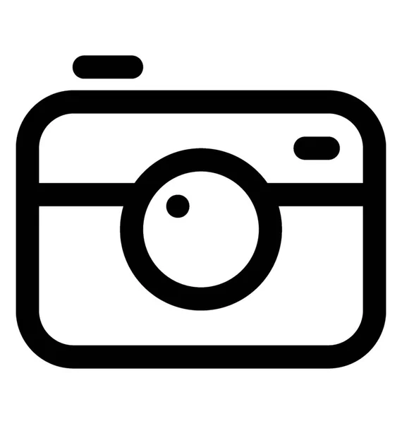 一个坦率的形状与圆形镜头罩 图标表示相机 — 图库矢量图片