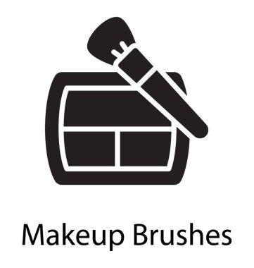 Yüz allık fırçası tasvir fırça ile renkli toz içeren bir palet  