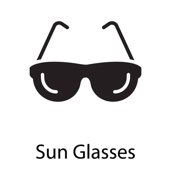 Sombras Desgaste Ocular Icono Que Representa Las Gafas Sol — Vector de stock