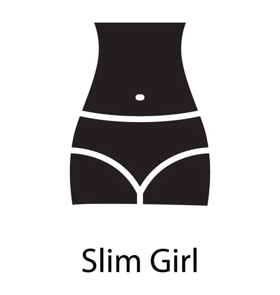 Sim Girl Avatar Icon Body Fats Depicting Fitness — Stock Vector