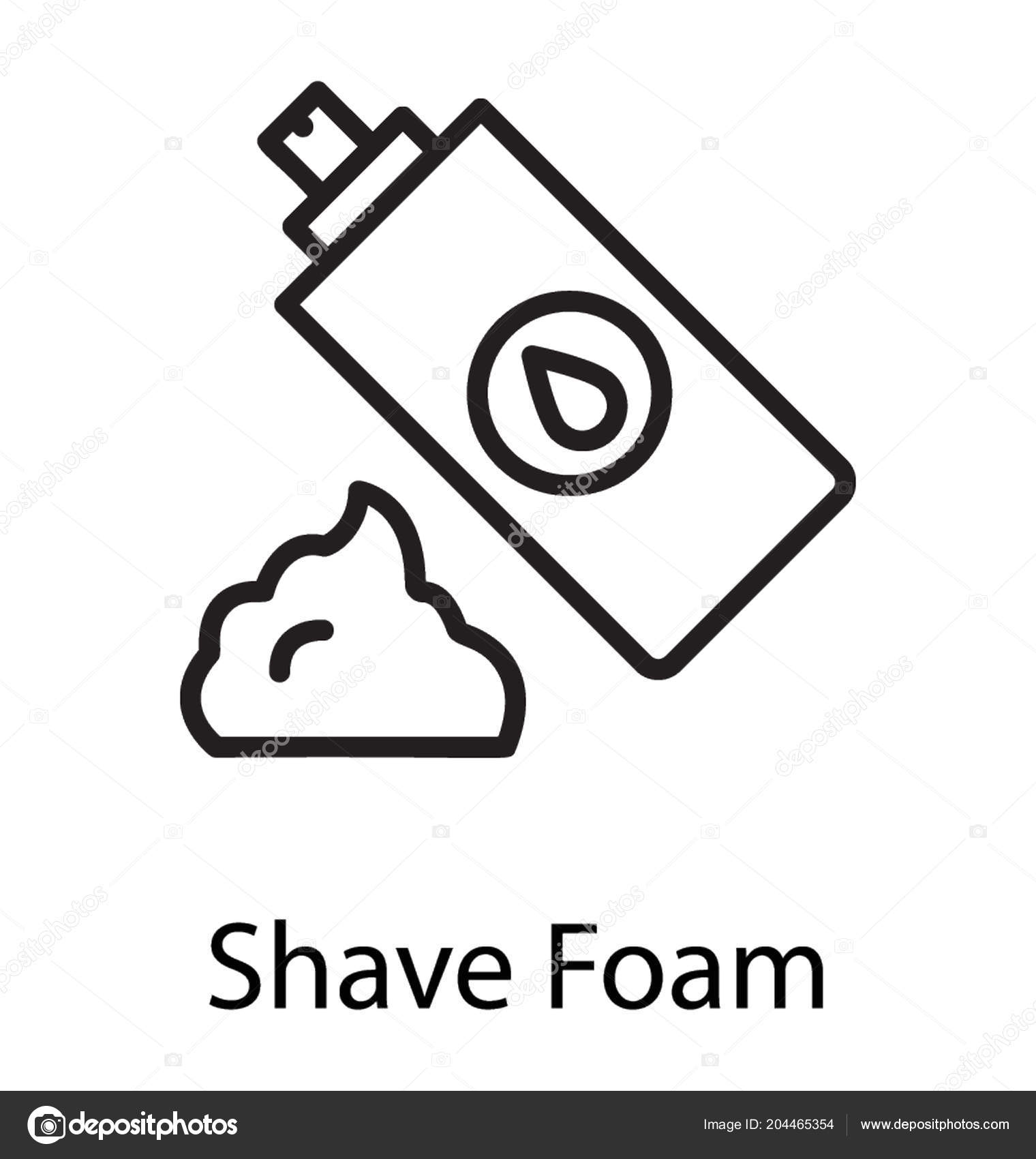 Lotion Foam Spray Bottle Characterizing Shaving Foam Stock Vector Image by ©prosymbols 204465354