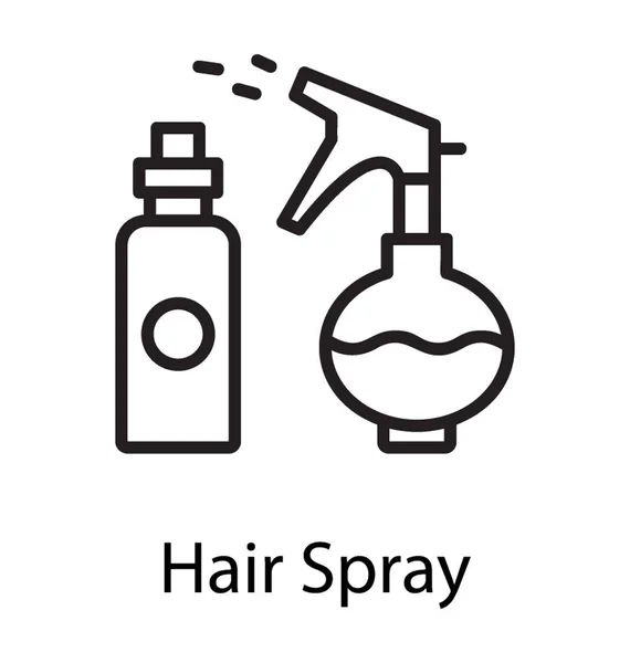 Sprühflaschen Mit Wasser Das Haarspray Darstellt Das Salons Für Haarstyling — Stockvektor