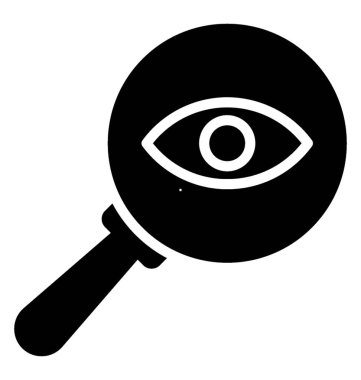 Büyüteç bir göz simgesi soruşturma için yakınlaştırma