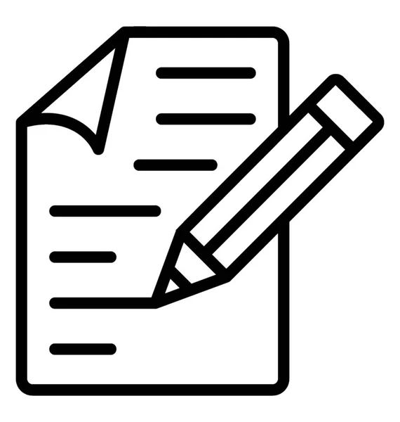 Papír Tužkou Písemné Představě Symbolizující Ikonu Pro Dohody — Stockový vektor