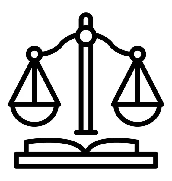 Clip Art Drawn Denote Icon Scale Justice — Stock Vector