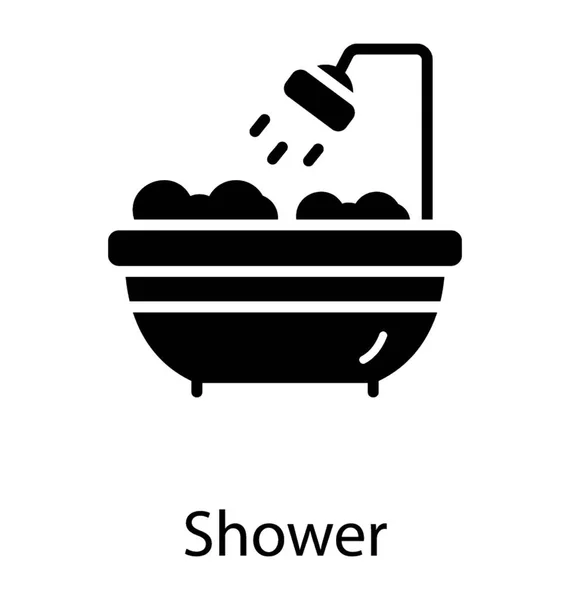 Koupelna Vanou Sprchou — Stockový vektor