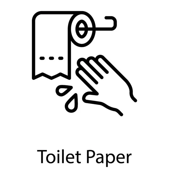 Wycieranie Serwetki Stoisku Symbolizujące Papier Toaletowy — Wektor stockowy