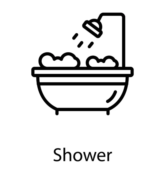 Łazienkę Wanną Prysznicem — Wektor stockowy