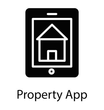 Telefon ekranında, satın alma ve Emlak app satış bina ev