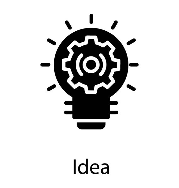 Лампа Лініями Перемикання Передач Всередині Ідеалізація Піктограми Ідеї — стоковий вектор