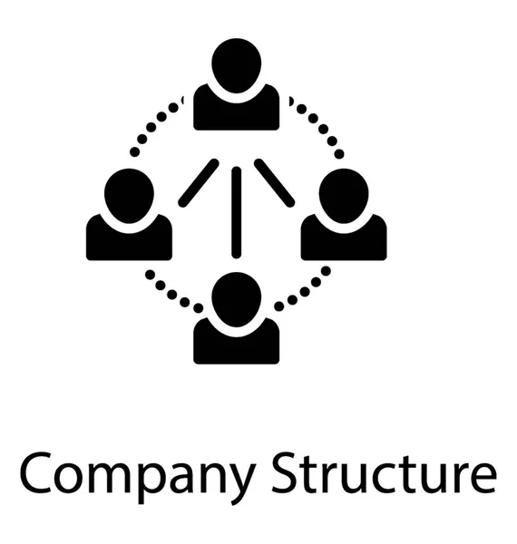他の会社に提供している接続されている人々 のグループ構造アイコン — ストックベクタ