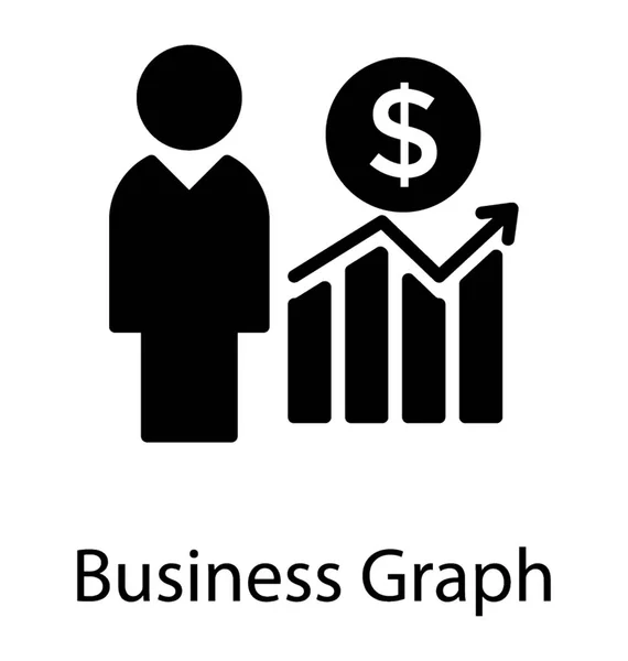 Obchodní Graf Nahoru Režie Šipky Avatara Mužského Označující Obchodní Úspěch — Stockový vektor