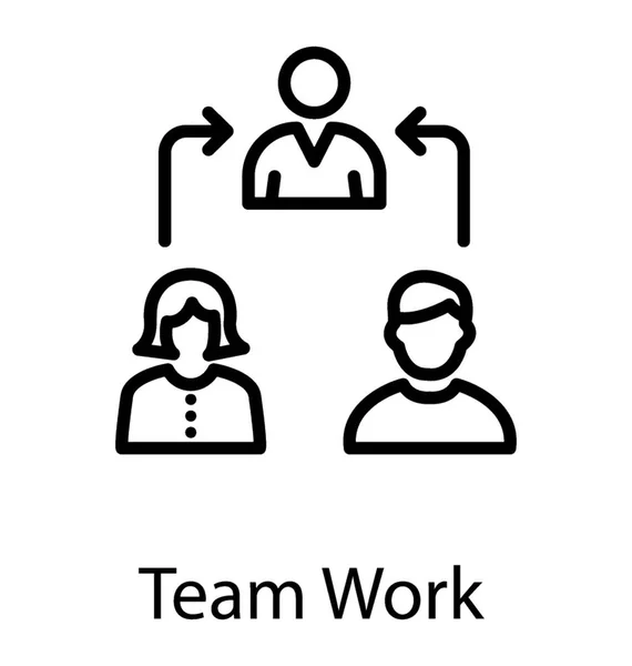 Group People Interlinked Teamwork — Stock Vector