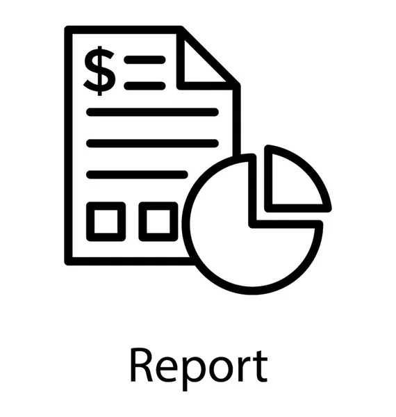 Een Papier Holding Cirkeldiagram Enkele Cijfers Dollar Dit Financieel Verslag — Stockvector