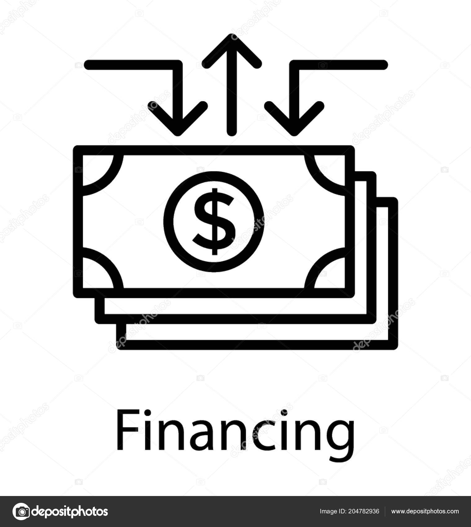 美元与箭头指向向下和向上这是融资图标图库矢量图©prosymbols 204782936