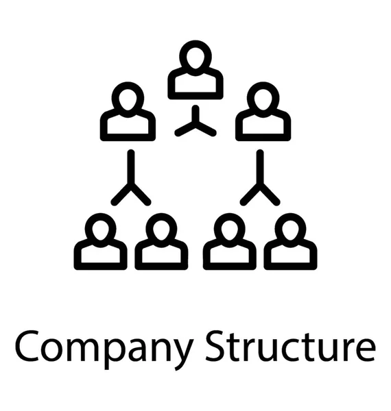 Herichal Ikona Označující Struktura Zaměstnanců — Stockový vektor