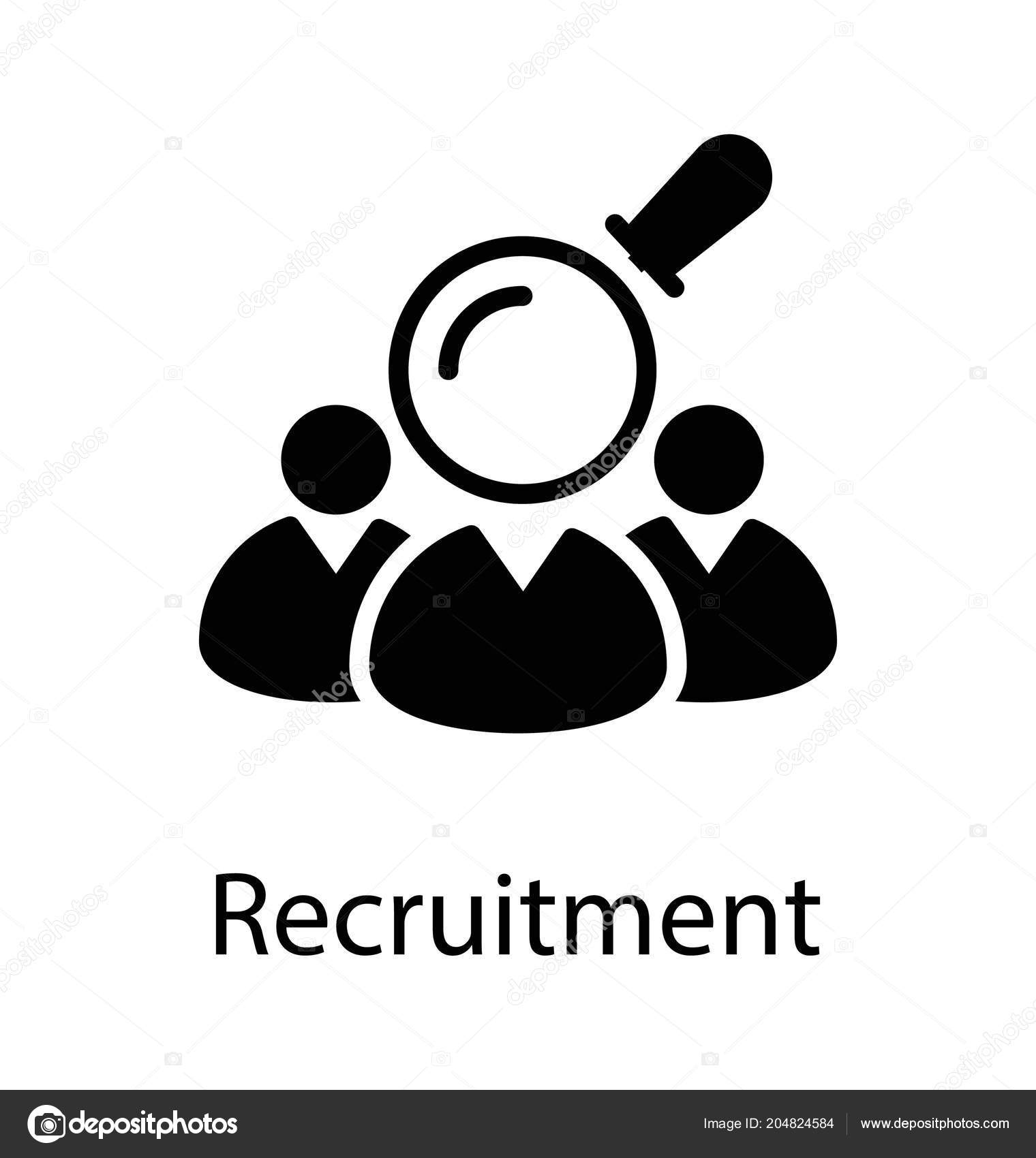 Magnifying Glass Person Representing Hiring Concept Stock Vector Image