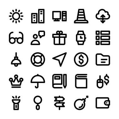Kullanıcı arabirimi kalın satır Icons Collection 
