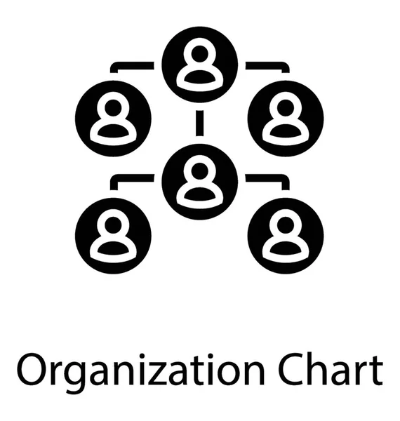 Hierarki Anställd Diagram Där Varje Medlem Ledande Andra Hedrar Organisation — Stock vektor