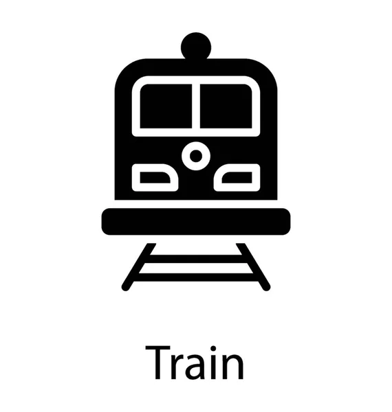 貨物列車を紹介するチャンネルに来て電車の前面側 — ストックベクタ