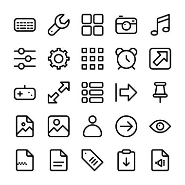 User Interface Icons Set clipart