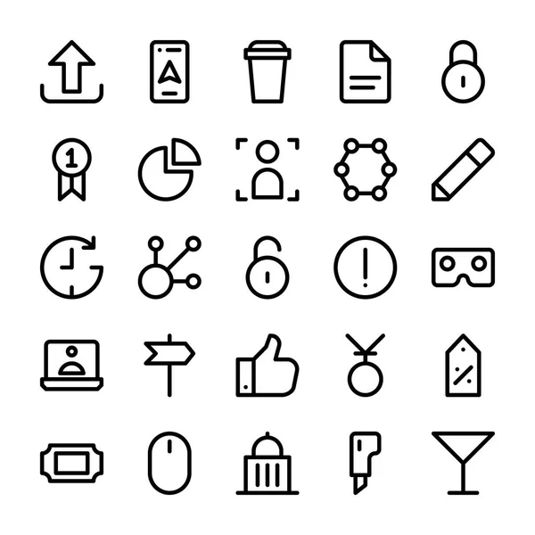 Moderne Symbole Der Benutzeroberfläche — Stockvektor