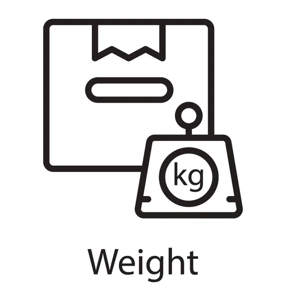 Eine Versandfertige Verpackung Die Zusammen Mit Dem Gewicht Platziert Wird — Stockvektor