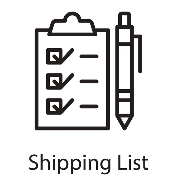 買い物リストの概念を保持を使用してクリップボードの一覧 — ストックベクタ
