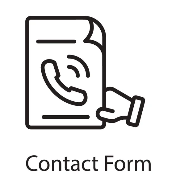 Hand Holding Paper Drawing Telephone Receiver Show Delivery Inquiry Icon — Stock Vector