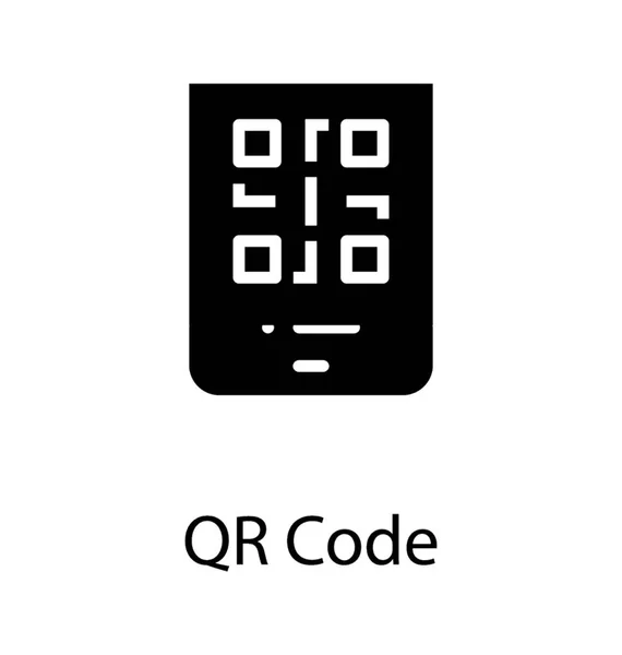 Código Barras Matriz Respuesta Rápida Pantalla Móvil Icono Vector Código — Archivo Imágenes Vectoriales