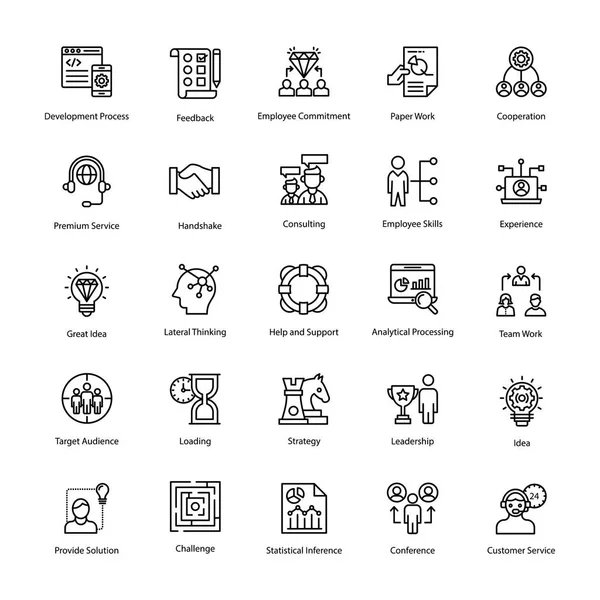 Üzleti Menedzsment Icons Pack — Stock Vector