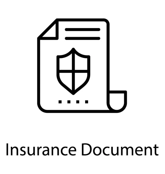 Documento Con Escudo Que Muestra Información Confidencial — Vector de stock