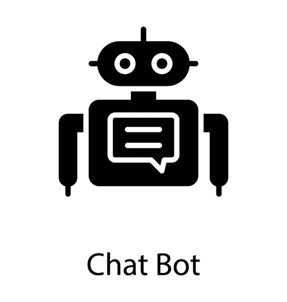 Robot in an icon to offer chat box character
