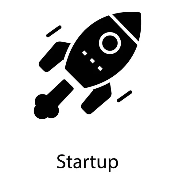 Une Fusée Position Démarrage Est Pour Donner Une Icône Démarrage — Image vectorielle