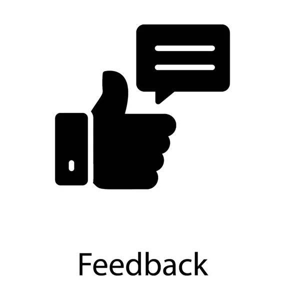 Message Thumbs Symbolizing Feedback Icon — Stock Vector