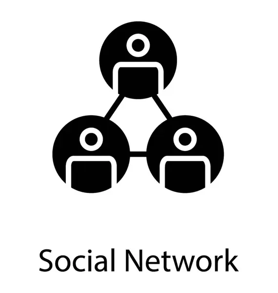 Human Avatars Attached Each Other Making Social Network Icon — Stock Vector
