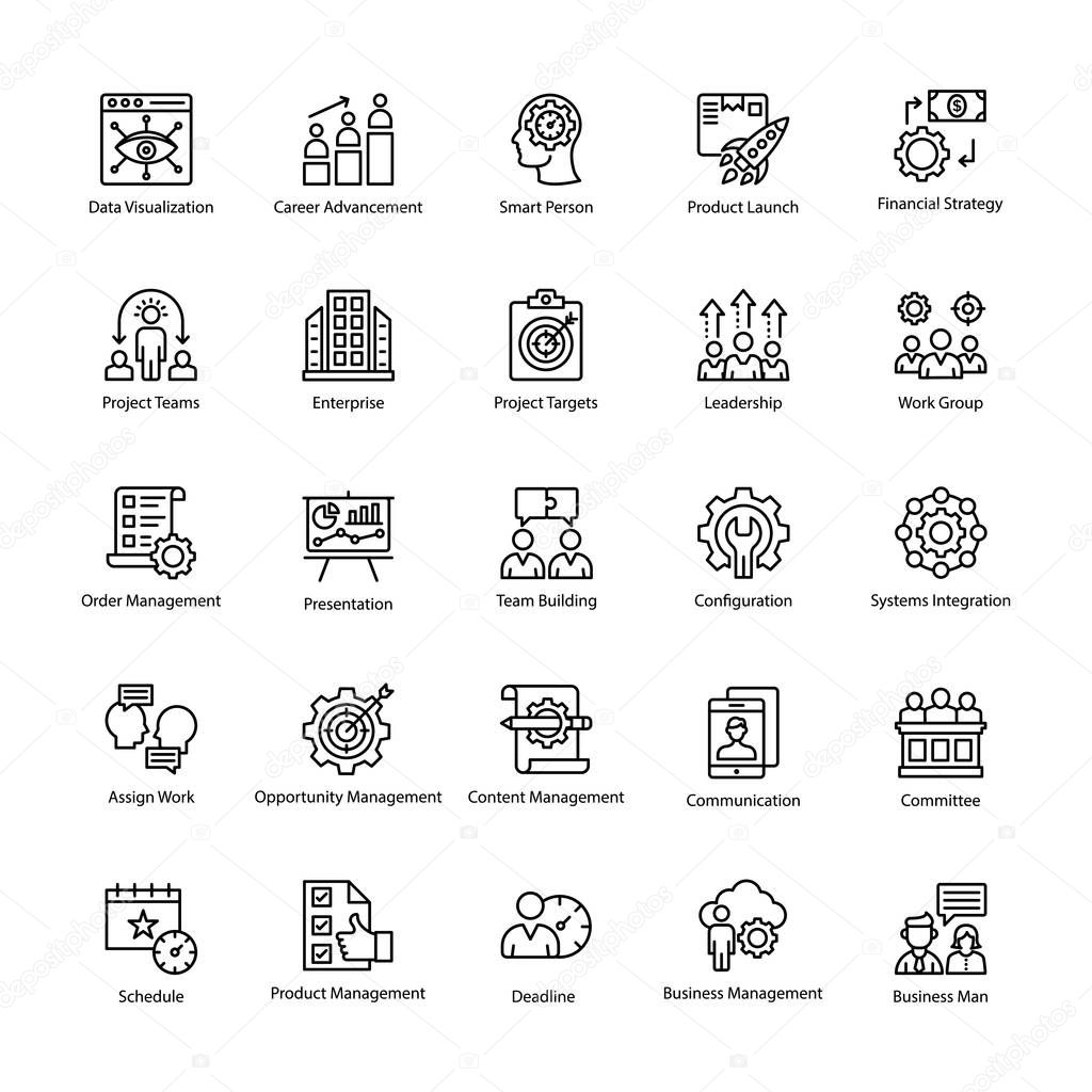 Business Management Icon Vector 