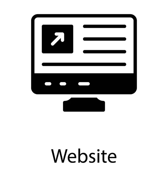 Lcd Képernyő Val Jelölő Website Ikon Profilja — Stock Vector