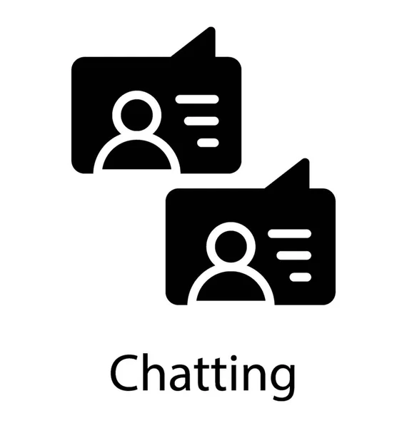 Burbujas Chat Con Avatares Humanos Icono Chat — Vector de stock