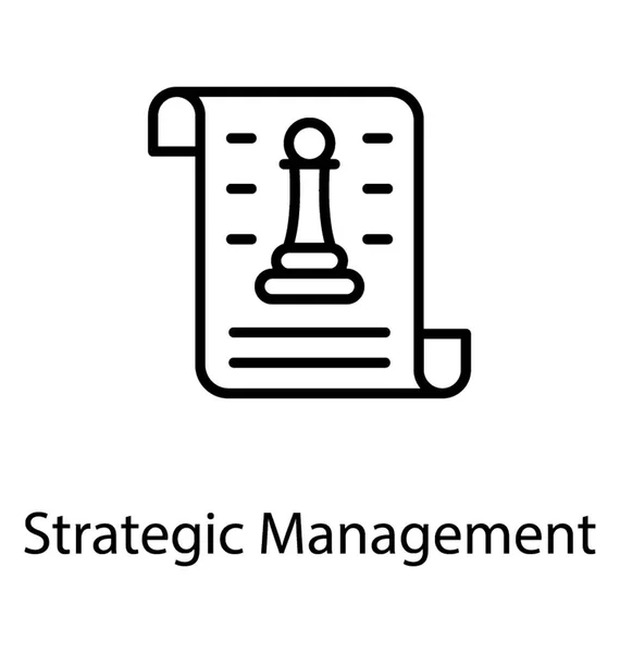 带棋片的纸 战略管理的概念 — 图库矢量图片